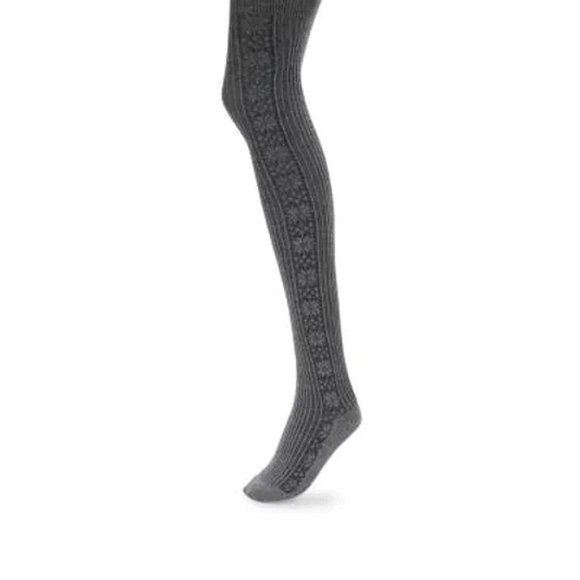 HUE | Snowflake Sweater Tights in Charcoal | NWT - Picture 2 of 4